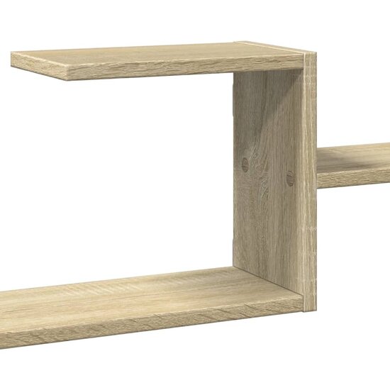 Wandschap 104x15x49 cm bewerkt hout sonoma eikenkleurig