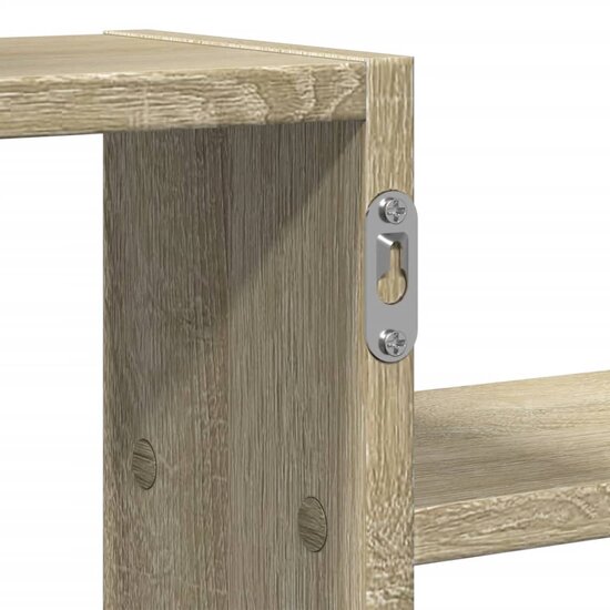 Wandschap 104x15x49 cm bewerkt hout sonoma eikenkleurig