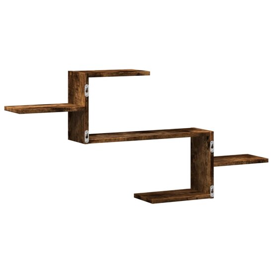 Wandschap 104X15X49 Cm Bewerkt Hout Kleurig Gerookt eiken
