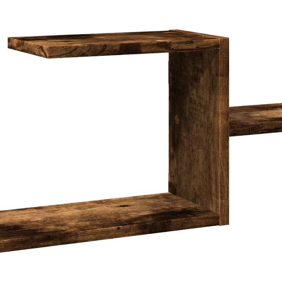 Wandschap 104X15X49 Cm Bewerkt Hout Kleurig Gerookt eiken
