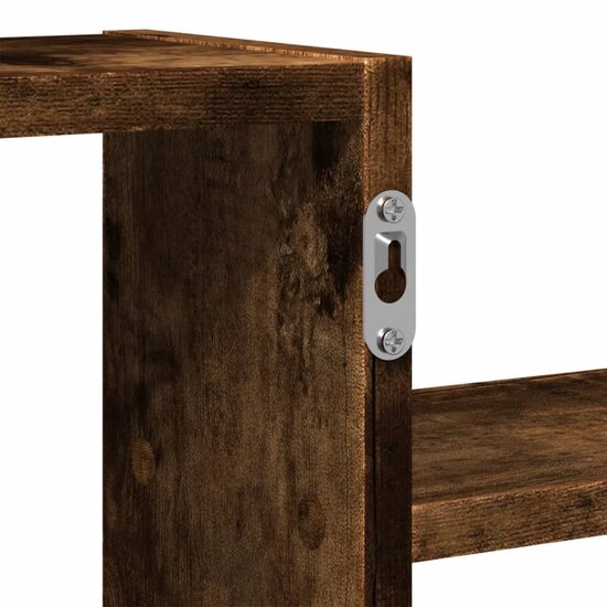 Wandschap 104X15X49 Cm Bewerkt Hout Kleurig Gerookt eiken