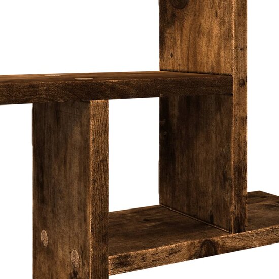 Wandschappen 2 St Bewerkt Hout Kleurig 50 x 12 x 50 cm Gerookt eiken