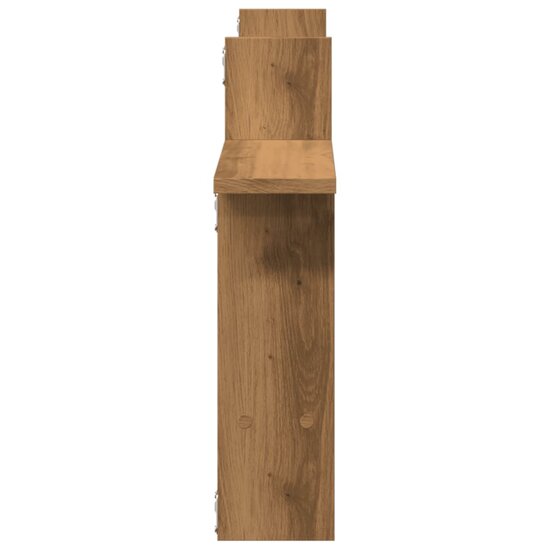Wandschappen 2 St Bewerkt Hout Artisanaal 50 x 12 x 50 cm Eiken