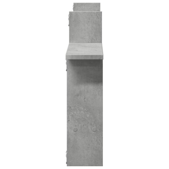 Wandschappen 2 St Bewerkt Hout 50 x 12 x 50 cm Betongrijs