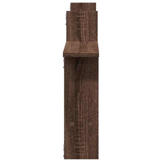 Wandschappen 2 St Bewerkt Hout Ig 50 x 12 x 50 cm bruin eikenkleur