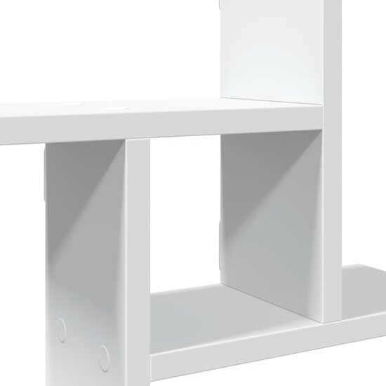 Wandschappen 2 st 50x12x50 cm bewerkt hout wit