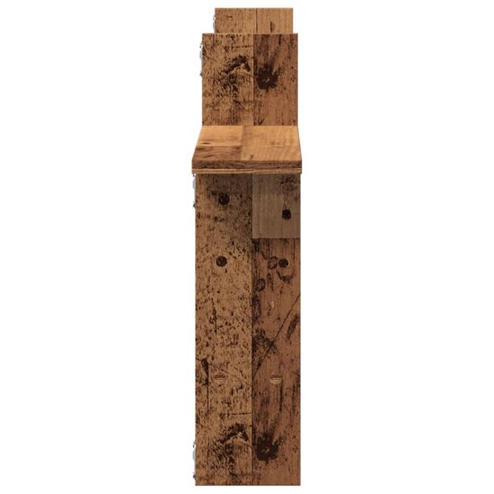 Wandschappen 2 st 50x12x50 cm bewerkt hout oud houtkleurig