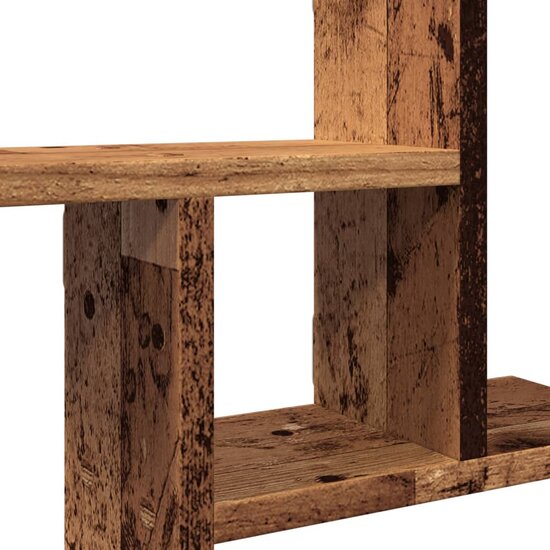 Wandschappen 2 st 50x12x50 cm bewerkt hout oud houtkleurig