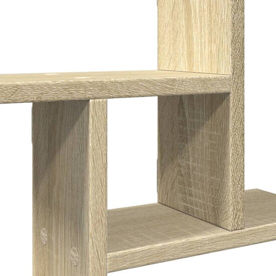 Wandschappen 2 st 50x12x50 cm bewerkt hout sonoma eikenkleurig