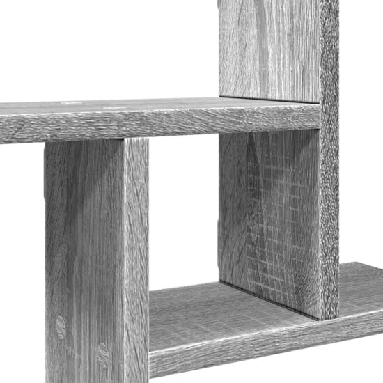 Wandschappen 2 St Bewerkt Hout Eiken 50 x 12 x 50 cm Grijs sonoma