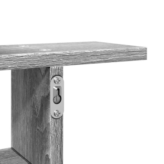 Wandschappen 2 St Bewerkt Hout Eiken 50 x 12 x 50 cm Grijs sonoma