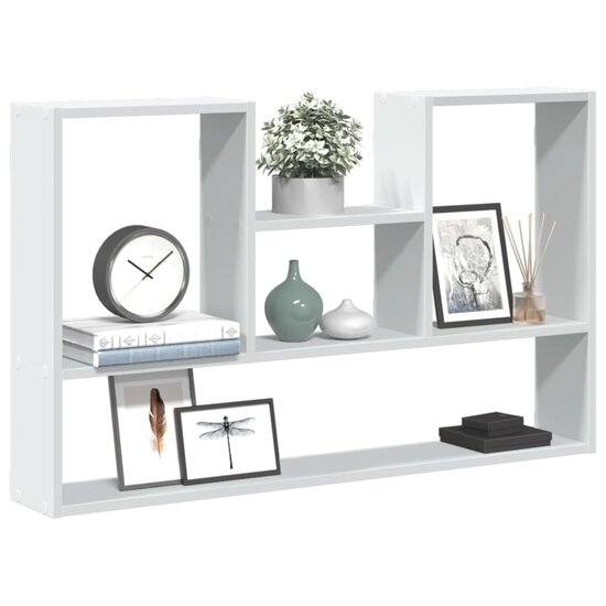 Wandschap 99X15X60 Cm Bewerkt Hout Wit