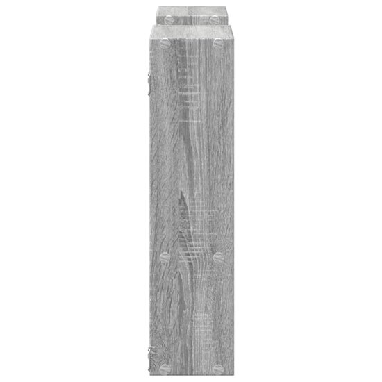 Wandschap 99X15X60 Cm Bewerkt Hout Eikenkleurig Grijs sonoma