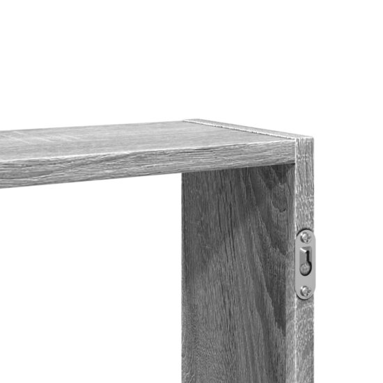 Wandschap 99X15X60 Cm Bewerkt Hout Eikenkleurig Grijs sonoma
