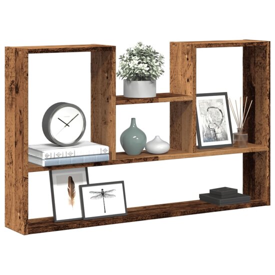Wandschap 99X15X60 Cm Bewerkt Hout Kleurig Oud hout