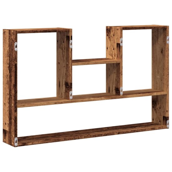 Wandschap 99X15X60 Cm Bewerkt Hout Kleurig Oud hout