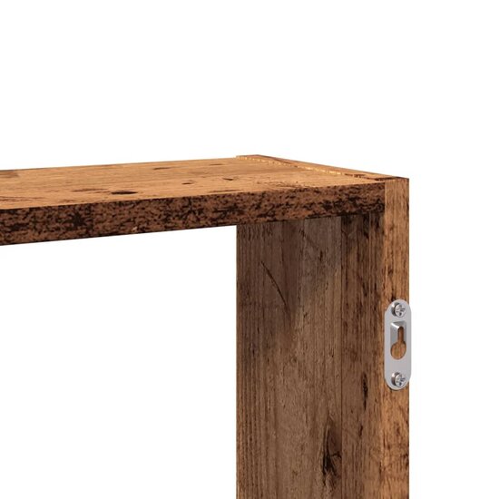 Wandschap 99X15X60 Cm Bewerkt Hout Kleurig Oud hout