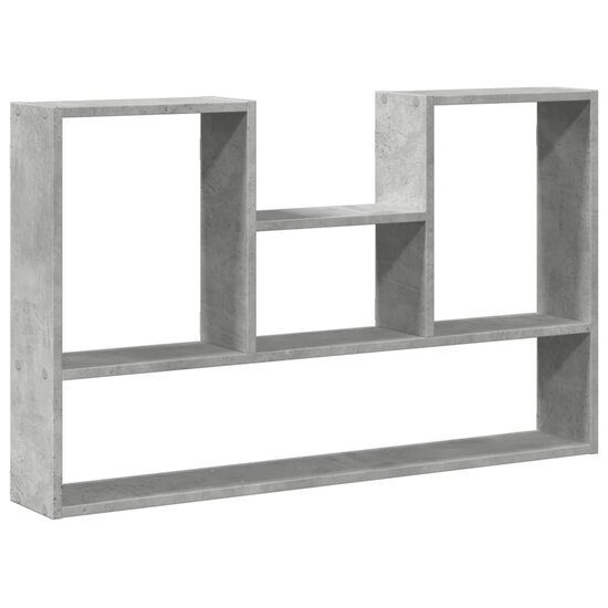 Wandschap 99X15X60 Cm Bewerkt Hout Betongrijs
