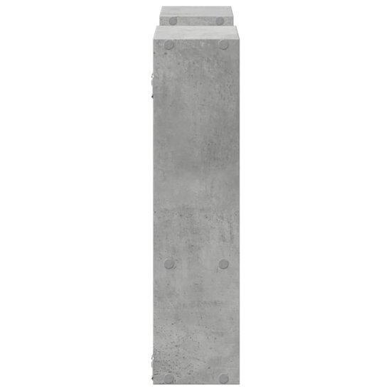 Wandschap 99X15X60 Cm Bewerkt Hout Betongrijs