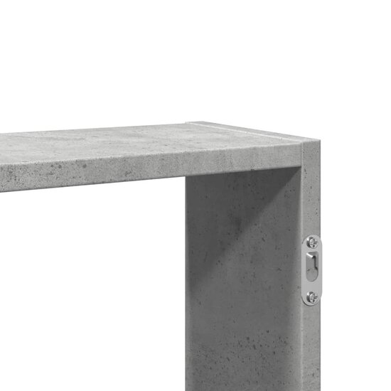 Wandschap 99X15X60 Cm Bewerkt Hout Betongrijs