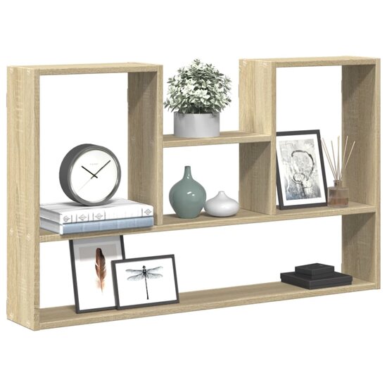 Wandschap 99X15X60 Cm Bewerkt Hout Kleurig Sonoma eiken