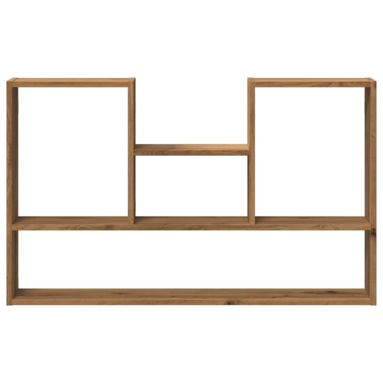 Wandschap 99X15X60 Cm Bewerkt Hout Artisanaal Kleurig Eiken