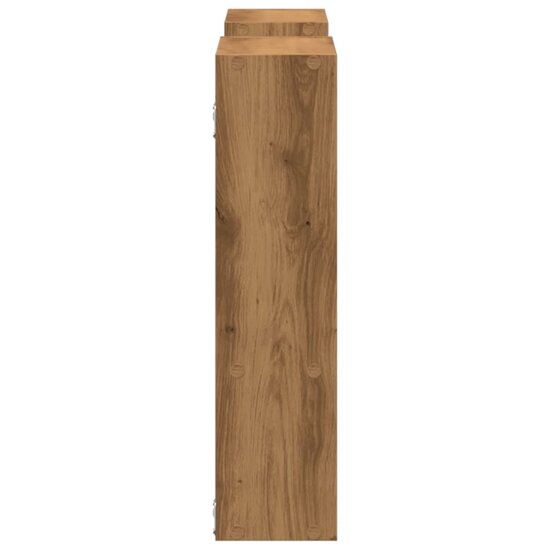 Wandschap 99X15X60 Cm Bewerkt Hout Artisanaal Kleurig Eiken