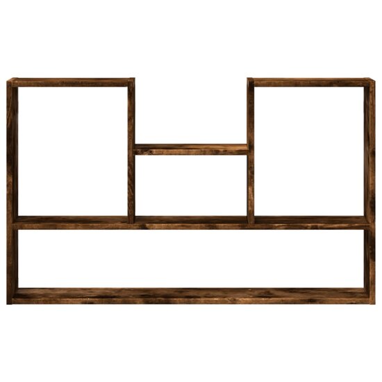Wandschap 99x15x60 cm bewerkt hout gerookt eikenkleurig