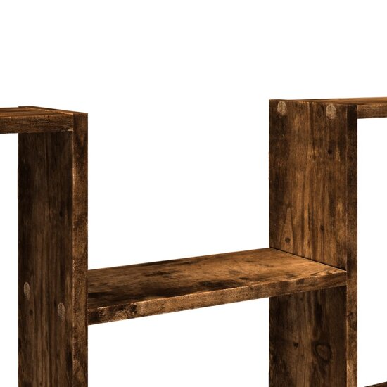 Wandschap 99x15x60 cm bewerkt hout gerookt eikenkleurig