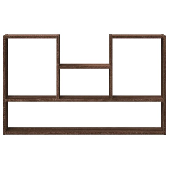Wandschap 99x15x60 cm bewerkt hout bruin eikenkleurig