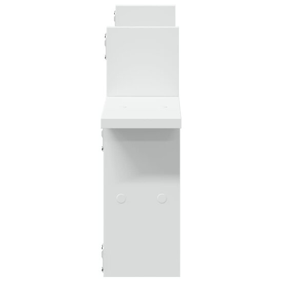 Wandschappen 2 St Bewerkt Hout 38 x 12 x 38 cm Wit
