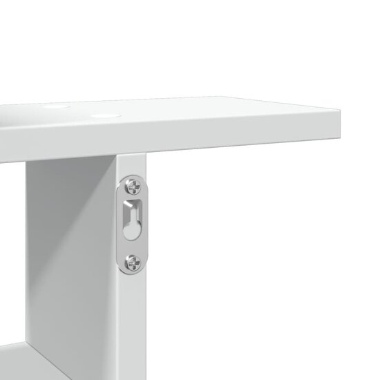 Wandschappen 2 St Bewerkt Hout 38 x 12 x 38 cm Wit