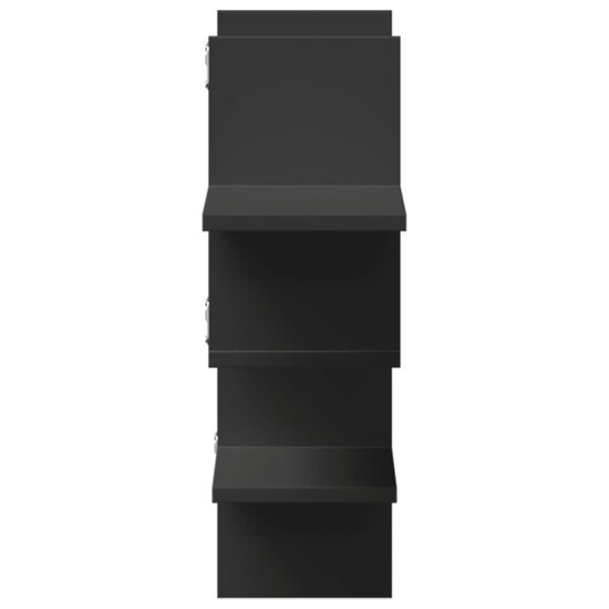 Wandschap 124,5X18X60,5 Cm Bewerkt Hout Zwart