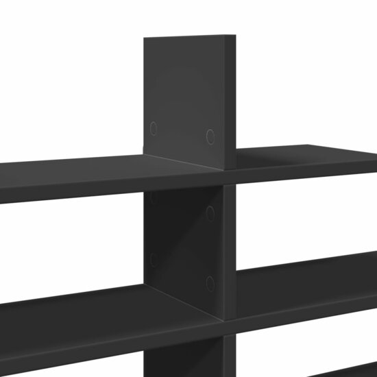 Wandschap 124,5X18X60,5 Cm Bewerkt Hout Zwart