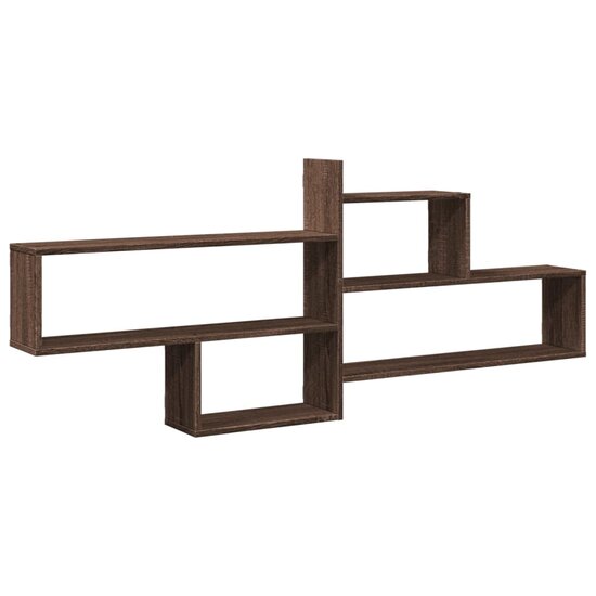 Wandschap 167,5X18X68 Cm Bewerkt Hout Ig bruin eikenkleur