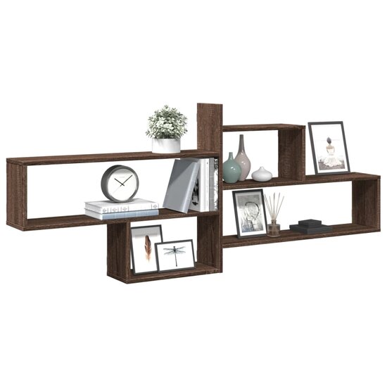 Wandschap 167,5X18X68 Cm Bewerkt Hout Ig bruin eikenkleur