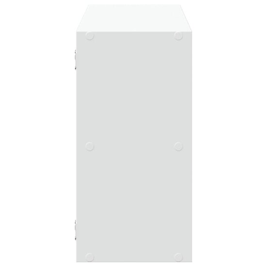 Wandschap 100X25X50 Cm Bewerkt Hout Wit