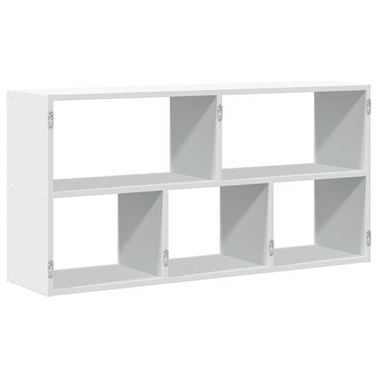 Wandschap 100X25X50 Cm Bewerkt Hout Wit
