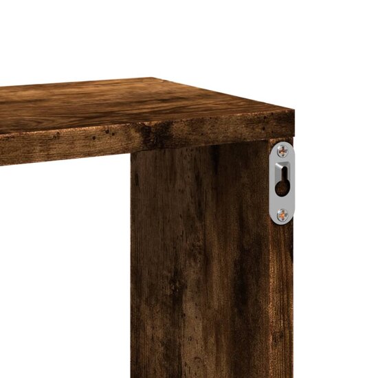 Wandschap 167,5X18X68 Cm Bewerkt Hout Kleurig Gerookt eiken