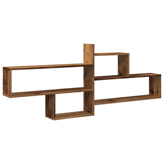 Wandschap 167,5x18x68 cm bewerkt hout oud houtkleurig