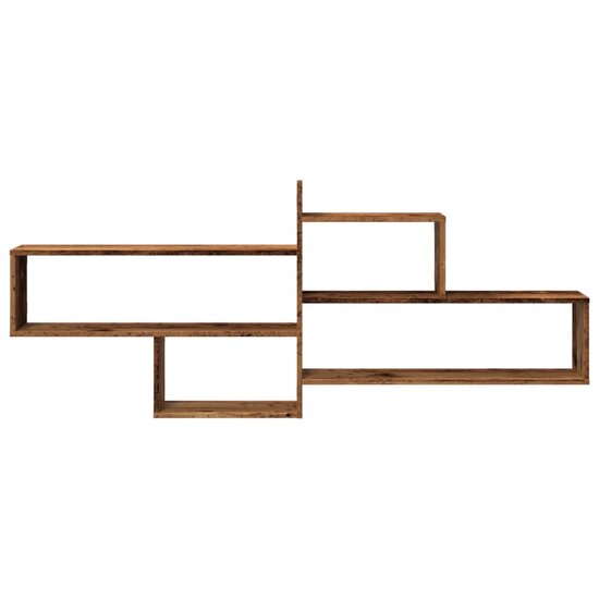 Wandschap 167,5x18x68 cm bewerkt hout oud houtkleurig