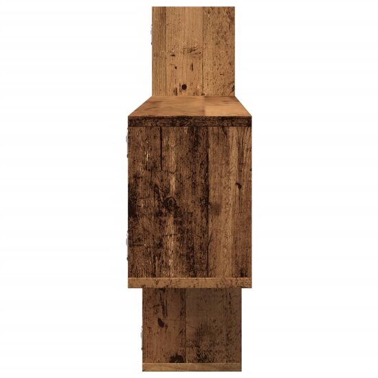 Wandschap 167,5x18x68 cm bewerkt hout oud houtkleurig