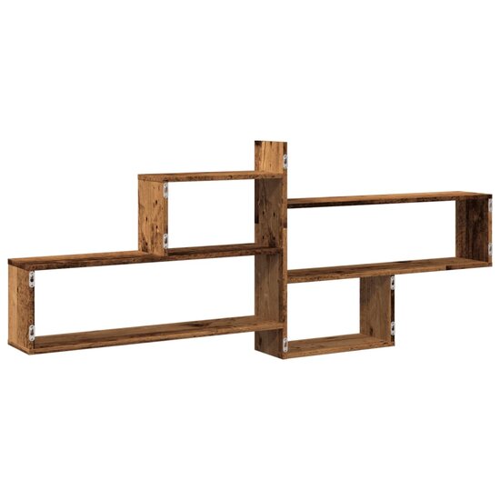Wandschap 167,5x18x68 cm bewerkt hout oud houtkleurig