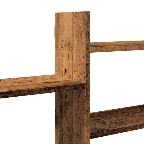 Wandschap 167,5x18x68 cm bewerkt hout oud houtkleurig