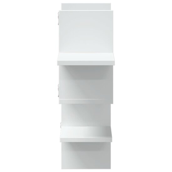 Wandschap 124,5x18x60,5 cm bewerkt hout wit