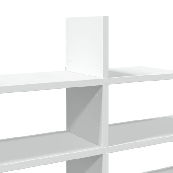 Wandschap 124,5x18x60,5 cm bewerkt hout wit