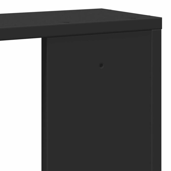 Wandschap 100x15x70 cm bewerkt hout zwart