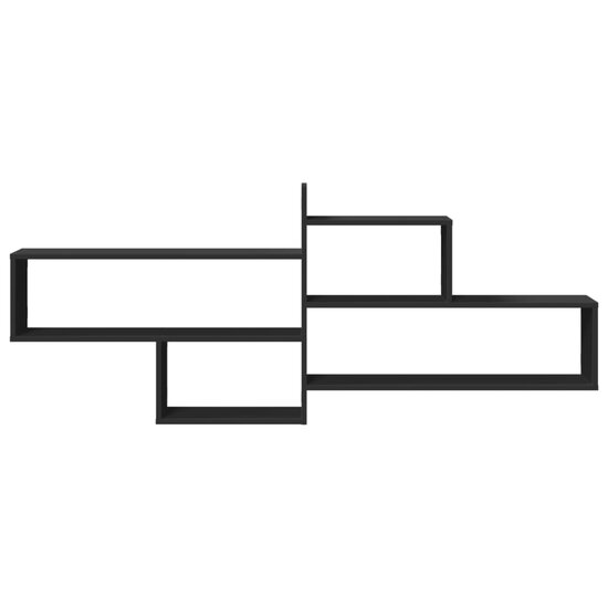 Wandschap 167,5x18x68 cm bewerkt hout zwart