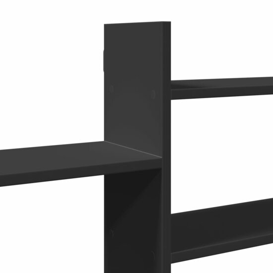 Wandschap 167,5x18x68 cm bewerkt hout zwart