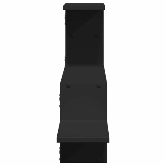 Wandschap 104X15X49 Cm Bewerkt Hout Zwart